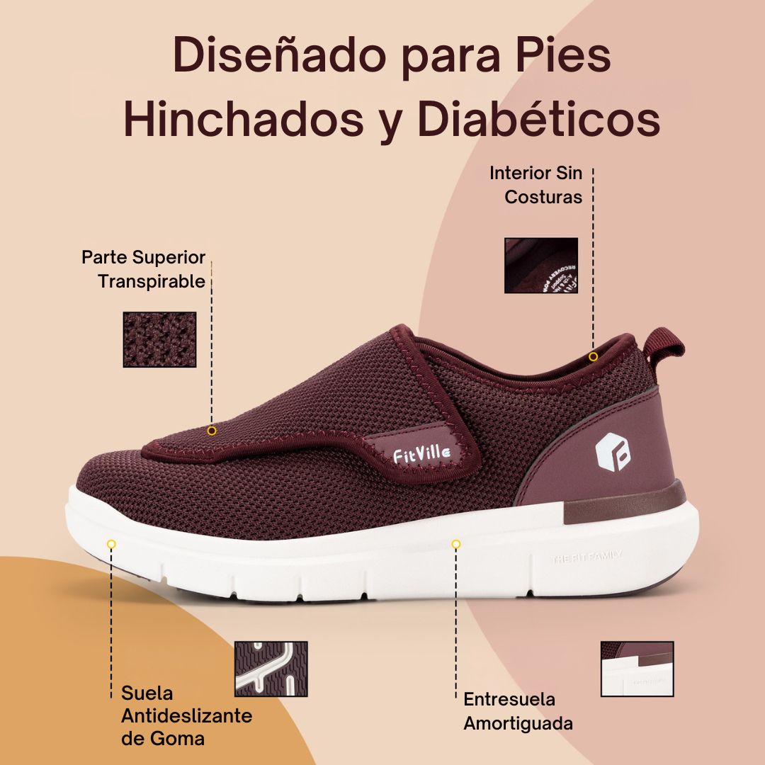 Fitville™ Zapatos Ortopédicos para Pies Hinchados y Diabéticos
