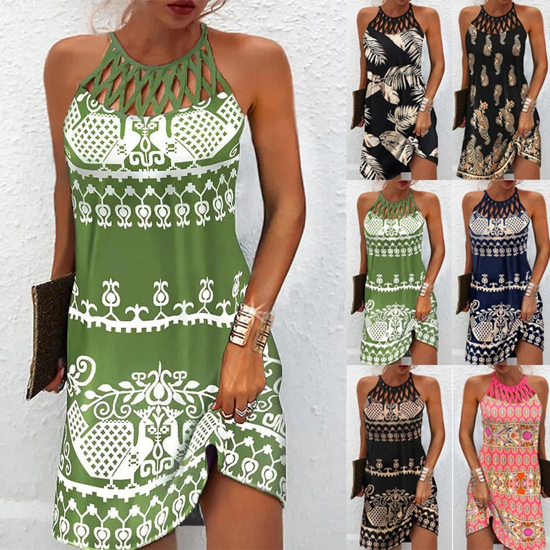 Tanzania™ - Vestido estampado con corchetes
