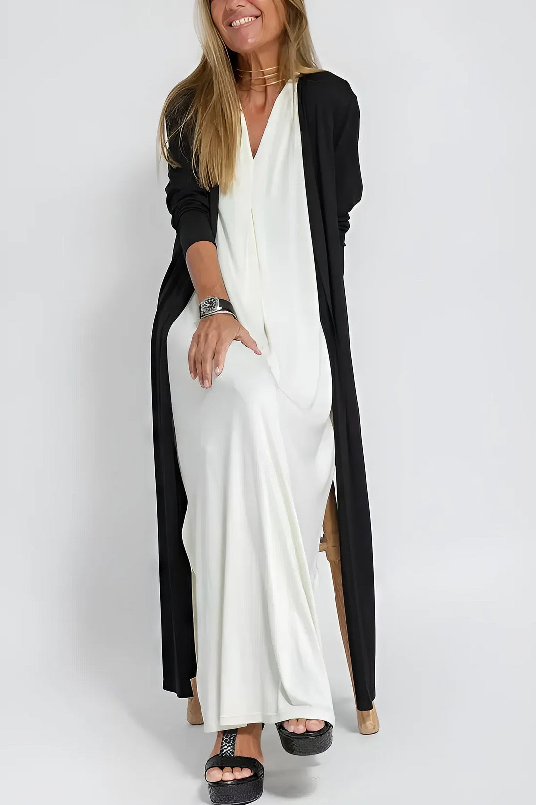 Ava™ | Elegante vestido largo + cárdigan a juego de REGALO