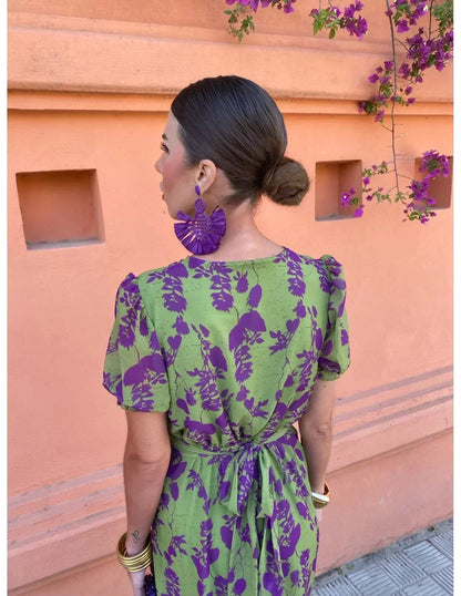 Eloise™ Elegantes Printkleid mit V-Ausschnitt