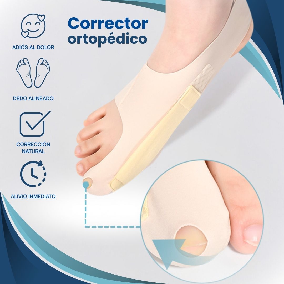 Corrector ortopédico ajustable para juanetes