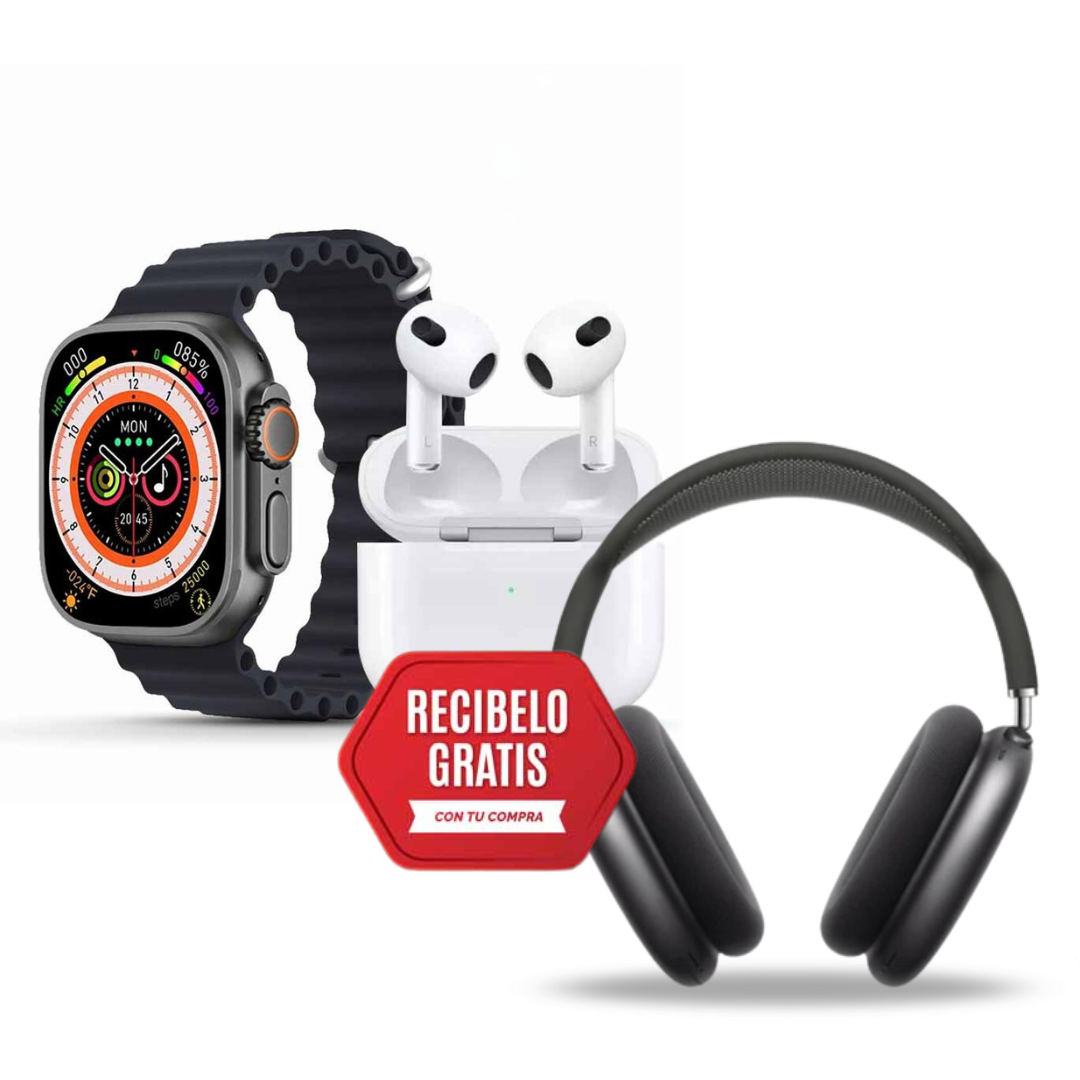 ULTRA™ 3 en 1 - Smartwatch Ultra + Auriculares Pro Max + Auriculares PRO 2ª generación