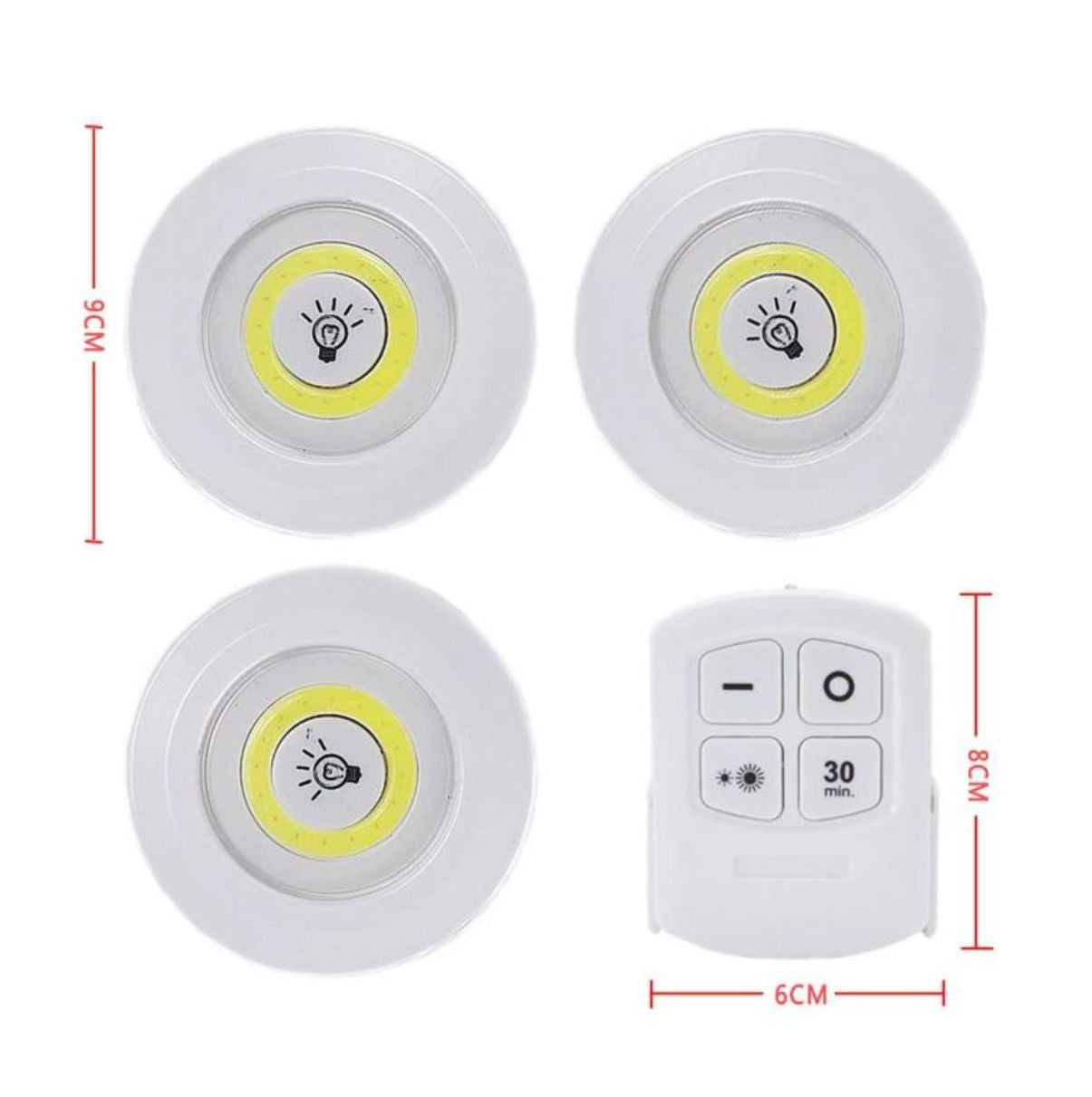 Luz Led Pro ® Set X 3 Inalambrica con Control