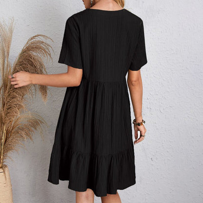 Imma™ Mini Vestido de Manga Corta de Primavera/Verano