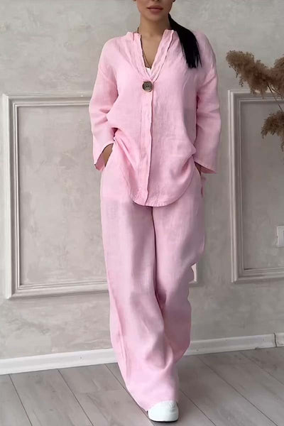 Renala™ Button-trimmed Casual Two-Piece Set